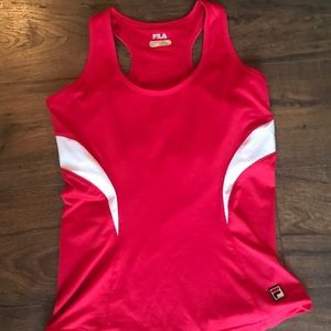 Fila racerback tank withe built-in shelf bra.